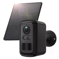 3MP Zonne energie Beveiligingscamera Draadloze Buitencamera met Kleurnachtzicht PIR Mensdetecties 2 Wege Audio IP66 Wate