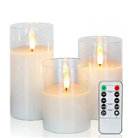 3Pack LED Batterij Aangedreven Decoratieve Lichten Afstandsbediening Flameless Kaarsen voor Slaapkamer en Feest