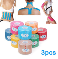 3Pcs Green Kinesiology Tape Sports Muscles Care Therapeutic Bandage