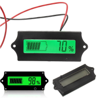 3Pcs Gy 6a Y6a 12v 24v 36v 48v Lead Acid Battery 2 15s Lithium Battery Universal Adjustable 6 63v Green Screen Waterproof Lcd Capacity Display Board Indicator Digital Voltmeter With Switch
