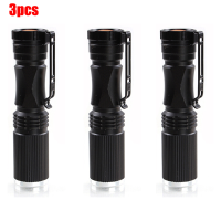 3Pcs Meco XPE Q5 600Lumen 7W Zoomable LED Flashlight Black For 1xAA 1.2V