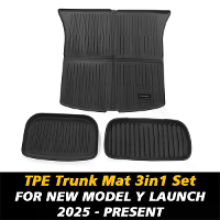 3PCS/Set Voor Tesla Nieuwe Model Y Lancering 2025 Juniper 2025+ Voorkant en Achterkant Kofferbakmat TPE Tapijt Waterdich