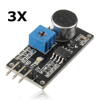 3Pcs Sound Detection Sensor Module Electret Microphone For Arduino Lm393 Chip