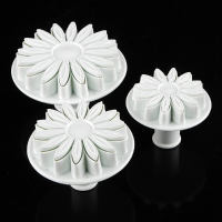 3Pcs Veined Sunflower Gerbera Daisy Plunger Cutter Tool