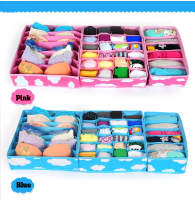 3Pcs Zipper Underwear Bras Socks Ties Storage Organized Boxes