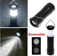 3W Led Waterproof Zoomable Lantern Light Lamp Torch Flashlight
