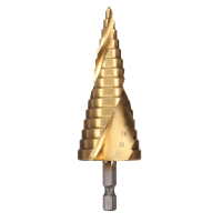 4 32Mm Hss 4241 Step Drill Spiral Groove Ladder Drill Hexagon Shank