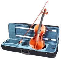 4/4 Handmade Spruce Violin Ebony Fingerboard With Bow Rosin Case