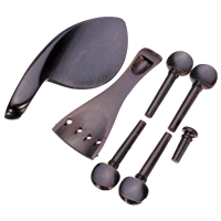 4/4 Violin Ebony Accessories Chin Rest End Pin 4 Pegs Parts