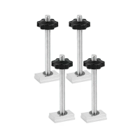4/6/8 Stuks M8 T rail slider sets, aluminium T sleuf slider met getrokken stang, ster knop, waser, voor houtbewerking ji