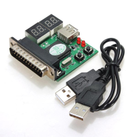 4 Bit Pc Analyzer Diagnostic Motherboard Lpt Tester Usb Post Test Card For Laptop Desktop