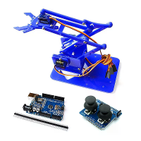 4 DOF Acrylaat Roboticarm Kit Vier Assige Eenvoudige Assemblage DIY Robotica Componenten voor Arduino Programmeer Lernen