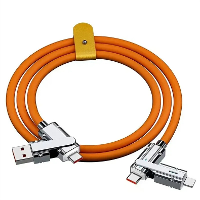 4 In 1 120W USB A / Type C naar iP / Type C kabel Snelladen Gegevensoverdracht Koperen kernlijn 1M / 1,5M lang voor iPho