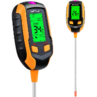 4 In 1/5 in 1 Bodemtester met pH Temperatuur Vochtigheid Zonlicht en Luchtvochtigheid Detectie Snelle Nauwkeurige LCD Di