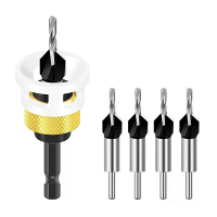 4 In 1 verzinkboorset met lage wrijving diepte stop 6,25 mm shank tungsten staal boorbits 2,8 mm 3,2 mm 3,5 mm 4,0 mm bo