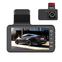 4 Inch Dash Cam HD 1080P Auto DVR Voor Achter Dubbele Opname Achteruitrijbeeld 24 Uur Parkeren Dubbele Lens Rij Recorder