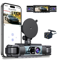 4 Kanaals Gelijktijdige Opname Autoritspiegel Dashcam 360° Monitoring 1080P FHD WiFi Parkeerhulp Nachtzicht Loopopname B