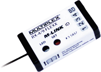 4 Kanaals ontvanger Multiplex RX 4/9 FLEXX 2,4 GHz Stekkersysteem Uni (Graupner/JR/Futaba)