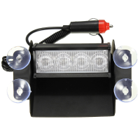 4 Led Emergency Car Windshield Sucker Warning Strobe Flash Lights