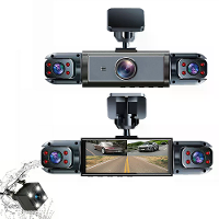 4 Lens Auto Dashcam Voor Achter Links Rechts Rij Recorder DVR Bewegingsdetectie Loopopname Nachtzicht Mobiele App Grooth