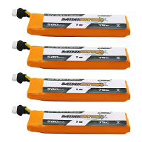4 Pakketten CNHL MiniStar HV 500mAh 3.8V 1S 75C Lipo Batterij met BT2.0 Plug voor Betafpv Air75 FPV Racing Drone