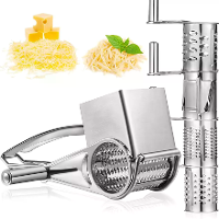 4 PCS Handheld RVS Rotary Kaasrasp Keukenhulpmiddel Knoflook Wortel Snijder Schiller Shredder Molen