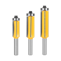 4 Snijkamper Trimmerbit 8mm Spaaksadapter Houtbewerking Routerbit voor trimmen