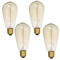 4 STKS Kingso AC110V E27 60 W ST64 A19 Edison Vintage gloeilamp voor binnenhuis
