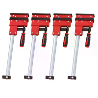 4 Stuks 400 mm balkklem, zware parallelle F klem voor houtbewerking en metaalbewerking, brede bekopening en sterke klemk