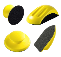4 Stuks 5 inch ronde hand schuurblocks + muis haak en lus schuurblocks Ideaal voor het herstellen van houten meubels en
