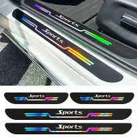 4 Stuks auto anti kras deurstijl beschermfolie strip auto drempel bescherming bumperfilm sticker voor auto SUV pickup tr