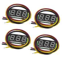 4 Stuks Digitale Mini Digitale Voltmeter 0,28 Inch Drievoudige 0 100V Digitale Voltmeter Meter LED Display Paneel Voltme