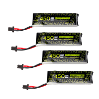 4 Stuks Flywoo Explorer 4.35V 450mAh 80C 1S HV LiPo Batterij PH2.0/GNB27 V2 Plug voor Flywoo Firefly 1S Nano Baby Quad
