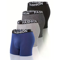 4 Stuks heren boxershorts comfortabele elastische tailleband huidvriendelijke ondergoedset voor dagelijks gebruik