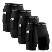 4 Stuks Heren Sport Slim Fit Lange Boxer Shorts Met Zijzak, Ademend Comfortabel Sneldrogend Rekbaar Boxer Trunks, Sport