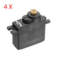 4 Stuks JX PDI 1171MG 17g Metal Gear Core Motor Micro Digitale Servo voor RC modellen