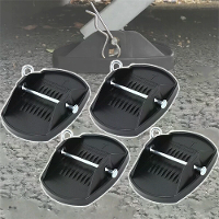 4 Stuks Outdoor Hoek Stabiliteit Pads Metaal Pin Caravan Jack Pad Voeten RV Accessoires