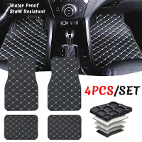 4 Stuks Universele Leren Auto Vloermatten Auto Vloermatten 5 Zitplaatsen Antislip Vloerlijnen Interieuraccessoires Autok