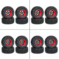 4 Stuks verbeterde banden carbon fiber wielen voor FMS SCX24 TRX4M 1/18 RC auto's voertuigen modellen reserveonderdelen