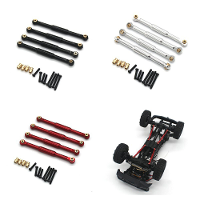 4 Stuks verbeterde metalen onderste koppelingsstangen voor FMS FCX18 LC80 Land Cruiser 1/18 RC auto's voertuigenmodellen
