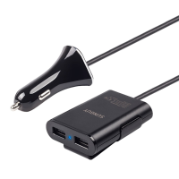 4 Usb Ports 48w 9.6A Car Charger Front Back Seat Adapter 1.8M For Samsung S8 Xiaomi 6