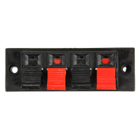 4   Way Amp Stereo Speaker Terminal Strip Push Release Connector Block