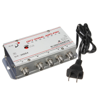 4 Way Catv Cable Tv Signal Amplifier Amp Video Booster Splitter Ac 220v 50hz