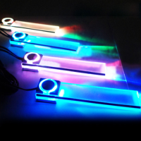 4 X Led Car Interior Decorative Floor Dash Light 7 Color