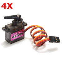 4 X Towerpro Mg90s Metal Gear Rc Micro Servo