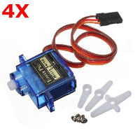 4 X Towerpro Sg90 Mini Gear Micro 9g Analog Servo