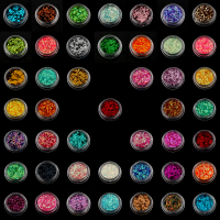 45 Colour Nail Art Glliter Decoration Powder Crush Shell Bead