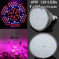 45W E27 Full Spectrum Plant Grow 120 Led Bulb Garden Greenhouse Plant Seedling Growth Ligh