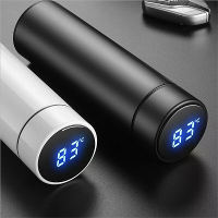 480Ml Vacuum Thermos Houd Warm Houd Koud Waterfles LCD Temperatuurweergave RVS Dubbelwandige Geïsoleerde Beker