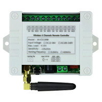 4CH RF Draadloze Afstandsbediening Schakelaar Radio Ontvanger DC 12V 24V 36V 2000M Lange Afstand Afstandsbediening Zuige